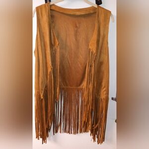 Women's Faux Suede Fringe‎ Hem Vest
